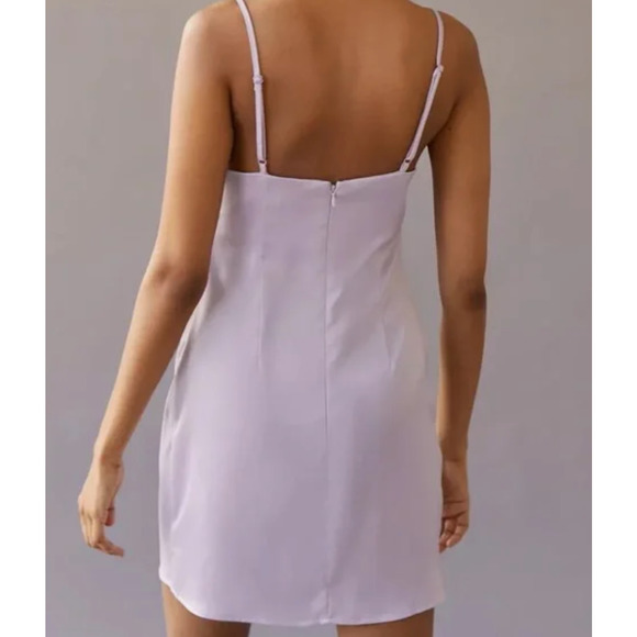 UO Mallory Cowl Neck Slip Dress Lilac Medium - Picture 2 of 9